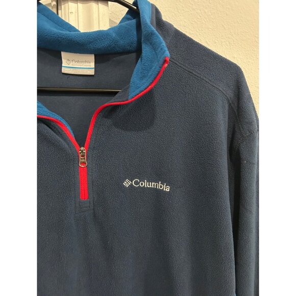 Columbia Mens Navy Blue Fleece Pullover Half-Zip Jacket Sz XL - Picture 4 of 8